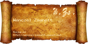 Wenczel Zsanett névjegykártya